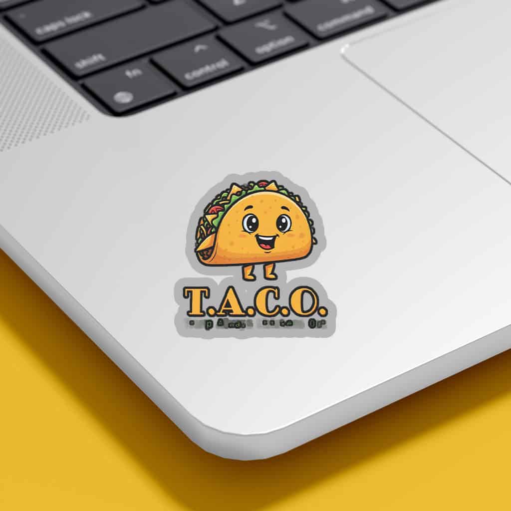 TACO - Trump Always Chickens Out - Funny Protest Sticker, Car Magnet Anti-Trump