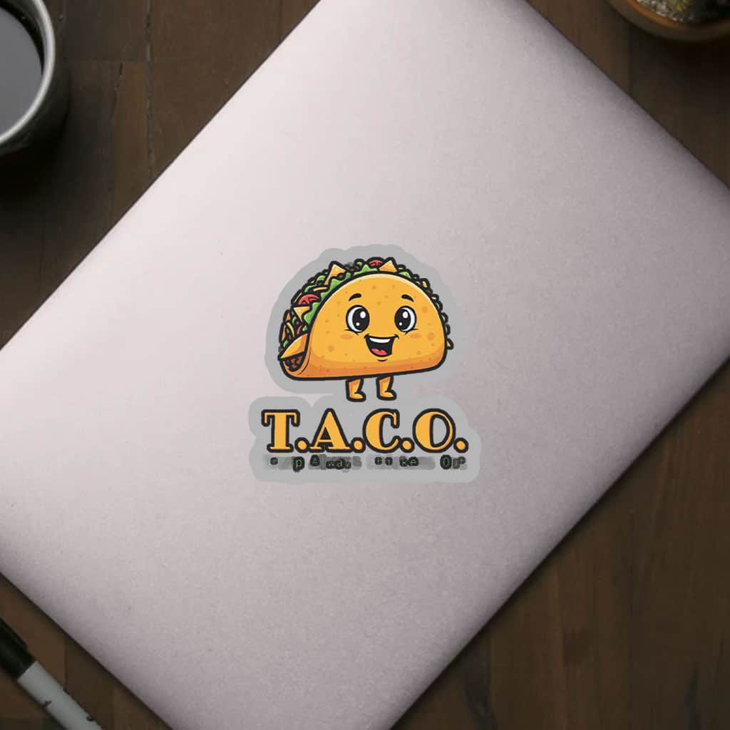 TACO - Trump Always Chickens Out - Funny Protest Sticker, Car Magnet Anti-Trump