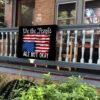 We The People Are Are Not Okay - Upside Down American Flag Yard Sign