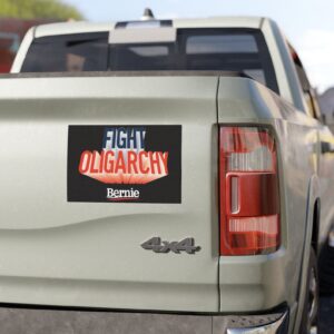 Fight Oligarchy Car Magnet – Bernie Sanders Political Protest Vehicle Magnet