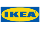 The IKEA logo featuring bold blue letters spelling IKEA inside a yellow oval, set against a blue rectangular background.