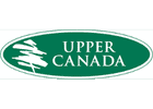 Green oval logo with white text reading UPPER CANADA. To the left of the text, there is a simple white silhouette of three stylized trees.