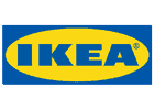 The IKEA logo featuring bold blue letters spelling IKEA inside a yellow oval, set against a blue rectangular background.