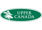 Green oval logo with white text reading UPPER CANADA. To the left of the text, there is a simple white silhouette of three stylized trees.