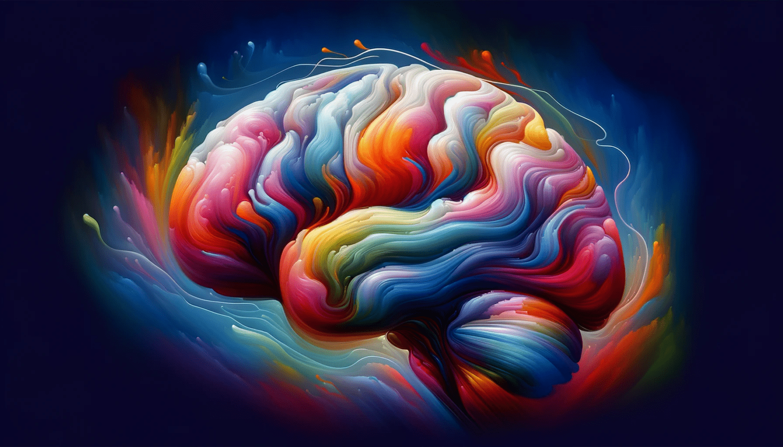 Vocabulario colorido de un cerebro artístico y abstracto.