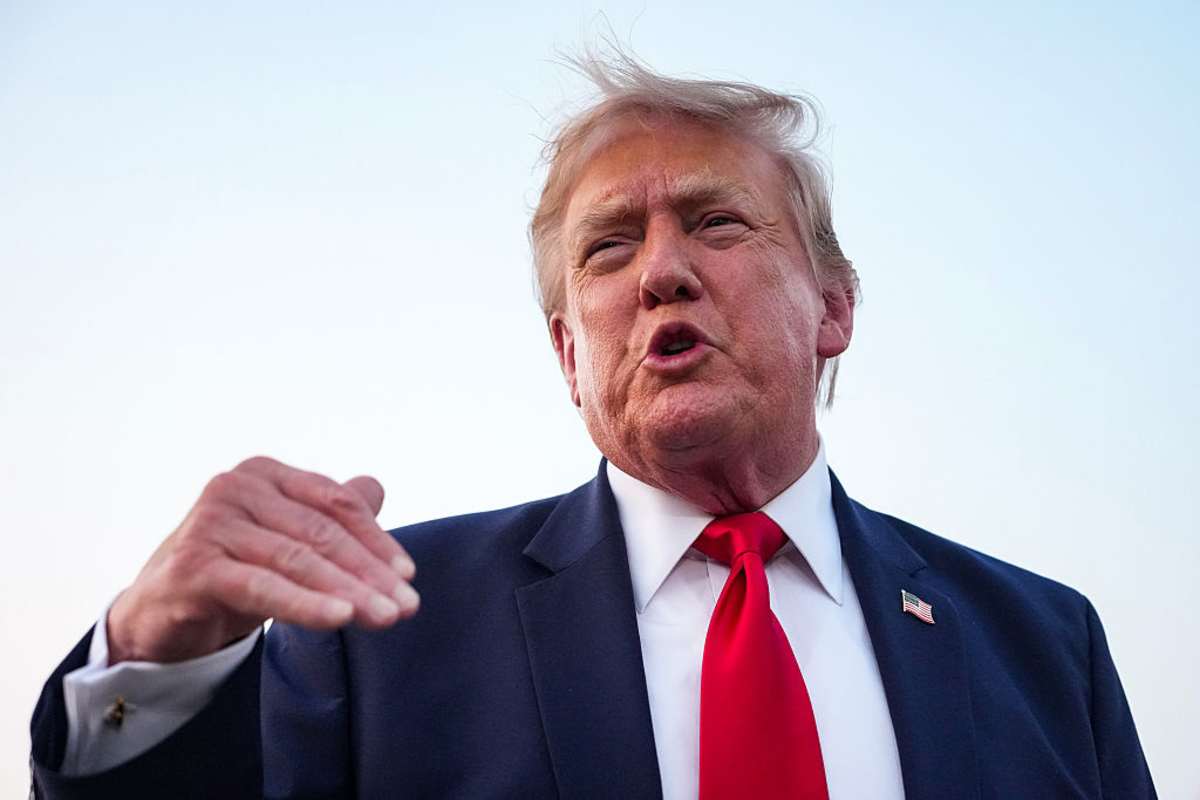 JOINT BASE ANDREWS, MARYLAND - JULY 19: US President Donald Trump speaks to reporters after landing in Air Force One on July 19, 2026 in Joint Base Andrews, Maryland. Trump is returning to the White House after attending the FIFA World Cup 2026 Final where Spain defeated reigning World Cup champions Argentina, who were led by Lionel Messi, with the lone goal coming from Ferran Torres #7 in the 106th minute of extra time. (Photo by Andrew Harnik/Getty Images)