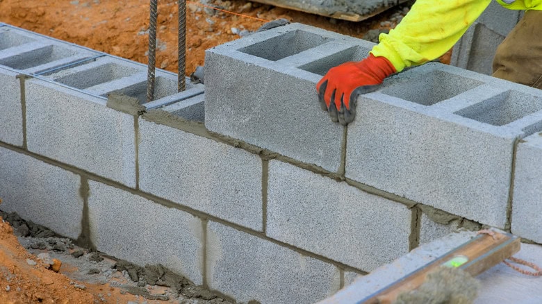 Apply the formula for concrete blocks