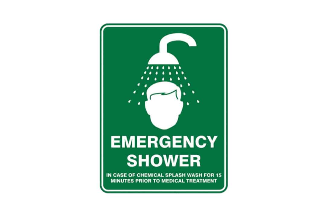 Emergency Eye Wash Shower Station Signage