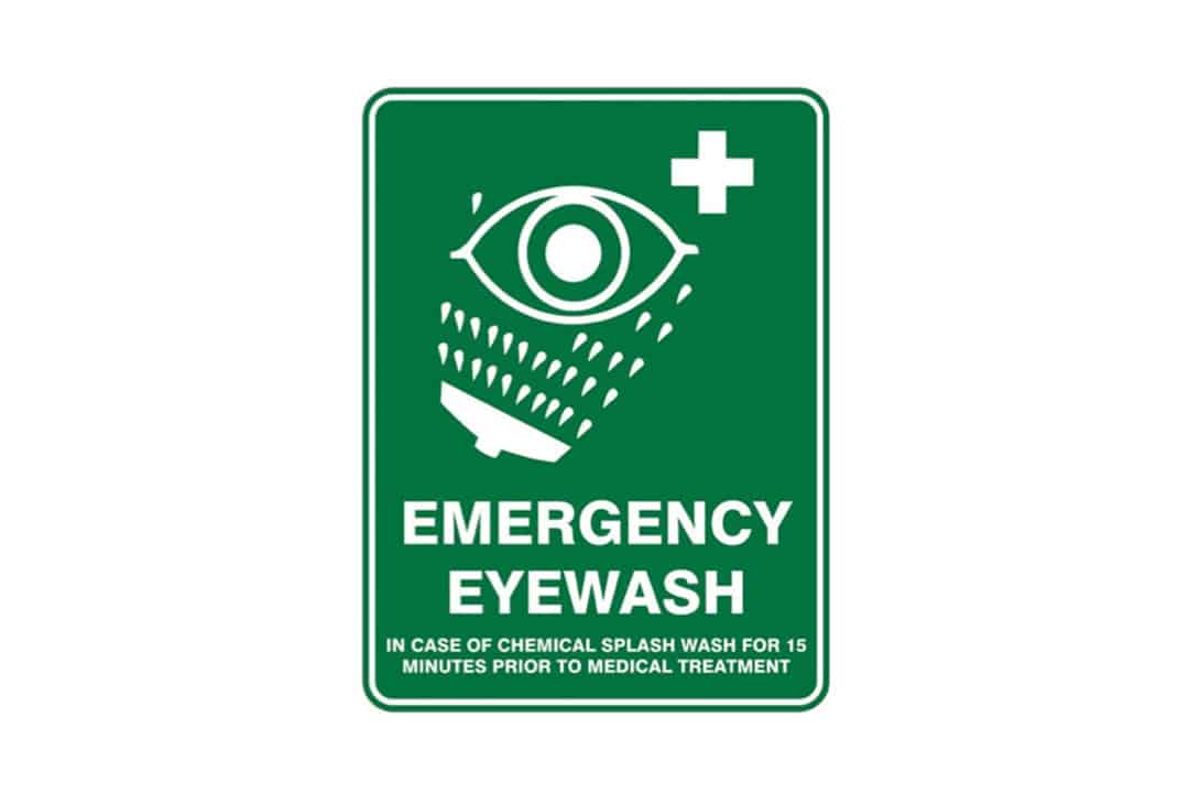 Emergency Eye Wash Shower Station Signage