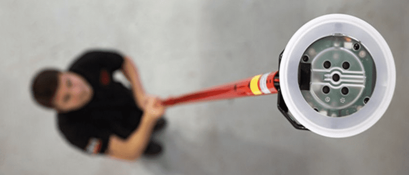 Man Testing Fire Alarm System