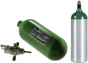 Aviation Oxygen Cylinders for Hydrostatic Pressure Testing