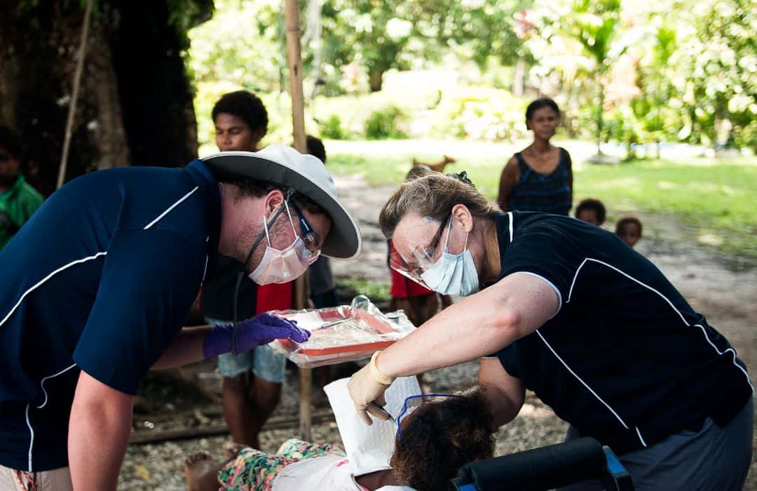 Dentists operating in village