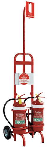 Trolly for moving Fire Extinguishers