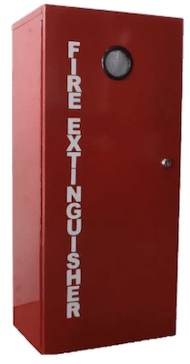 Lockable metal Fire Extinguisher Caninet no window