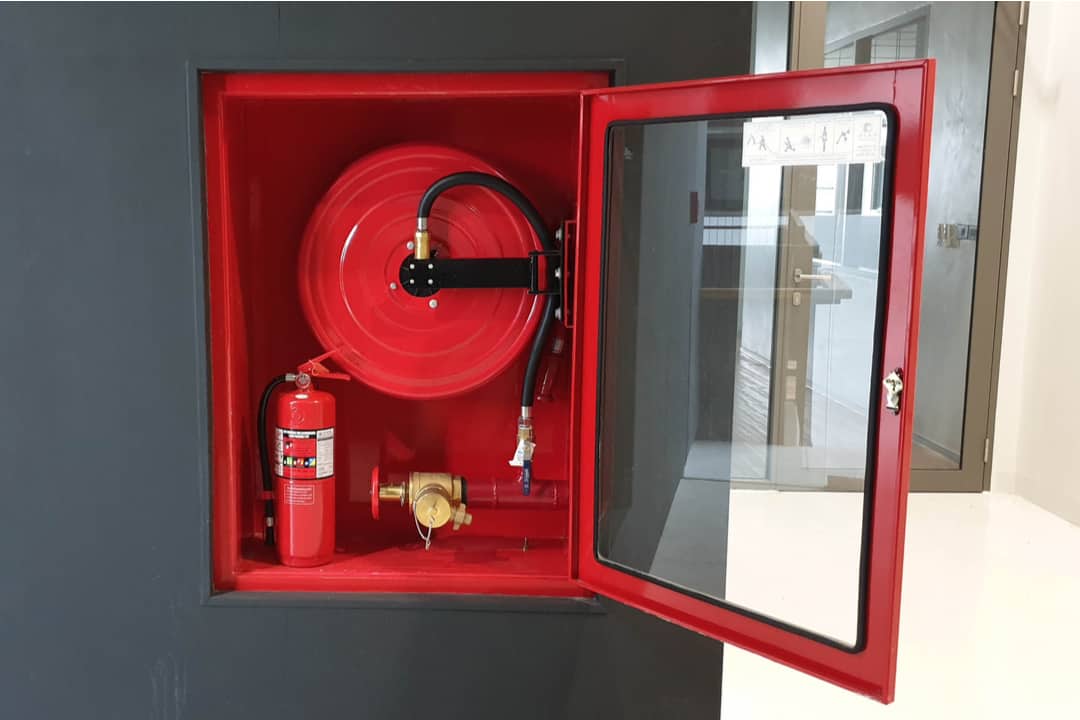 Fire hose reel and fire hydrant cabinet