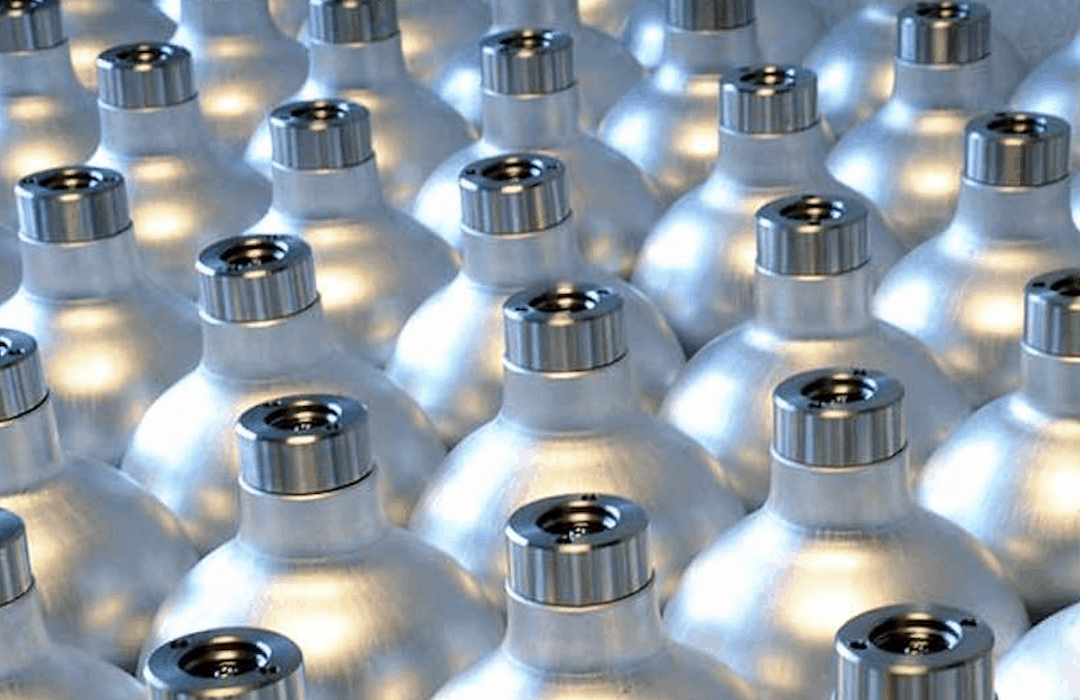 Gas Cylinders Undergoing Hydrostatic Testing