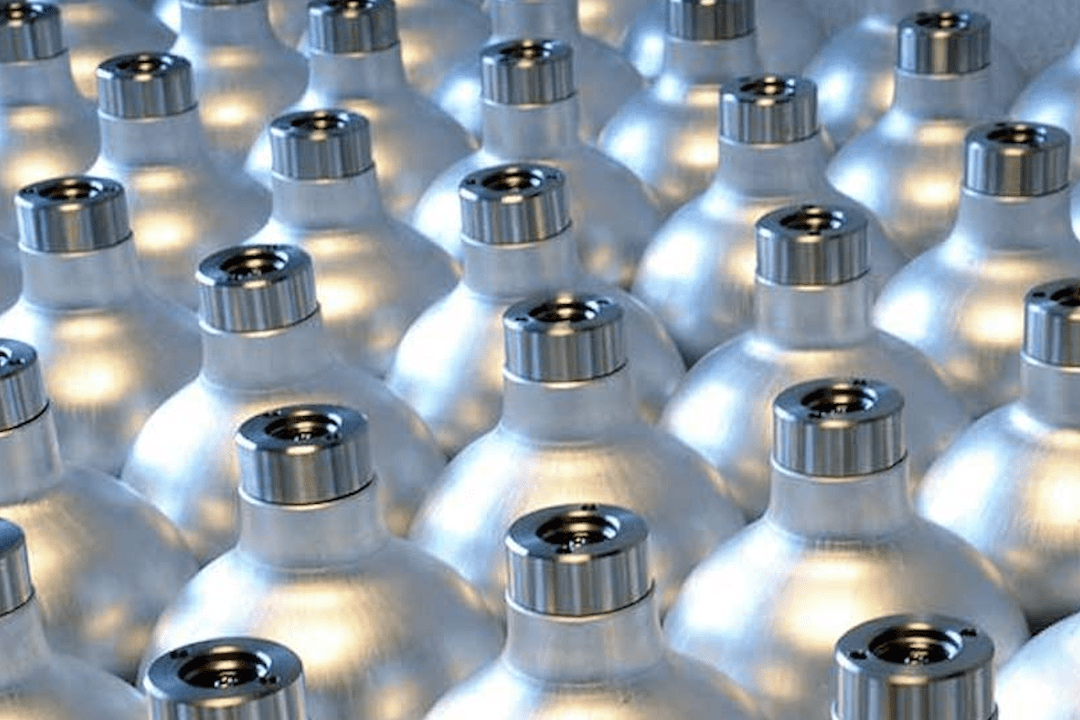 Gas Cylinders Undergoing Hydrostatic Testing