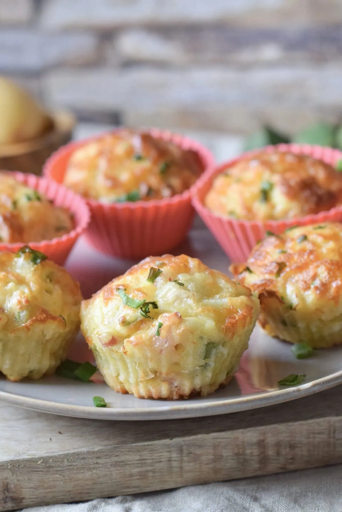 Einfache Kartoffel-Muffins mit Schinken & Käse