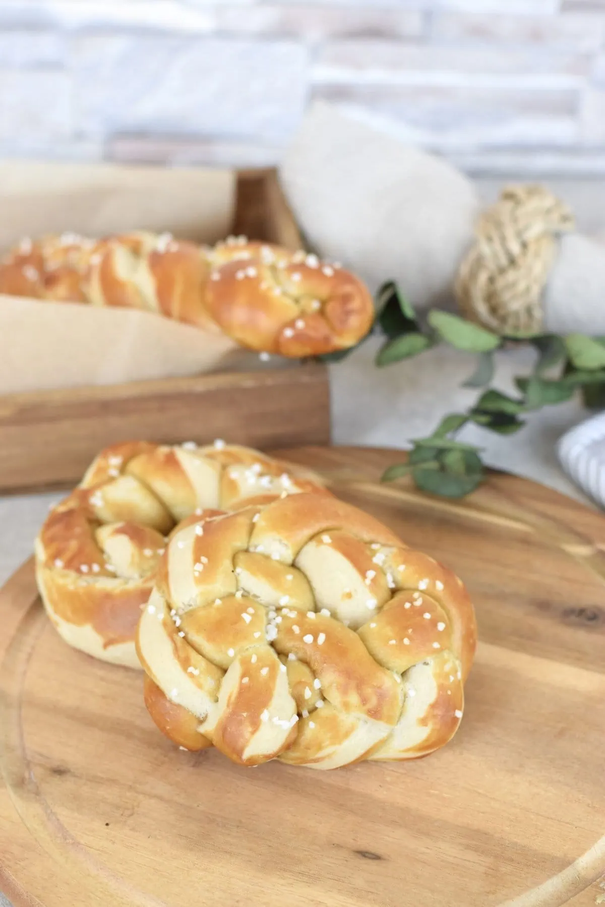 Selbstgemachte Laugenknoten