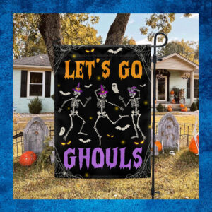 Halloween Dancing Skeleton Flag Let’s Go Ghouls 2023
