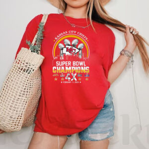 Kansas City Chiefs Super Bowl Champions 4x February 11 2024 Tee Shirts