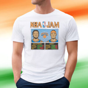 Nba Jam Knicks Brunson And Hart Tee Shirt