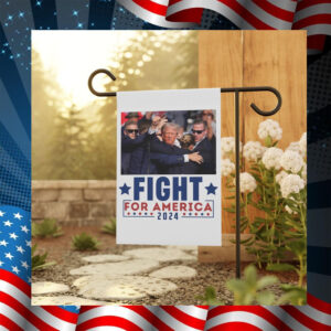 Trump 2024 Garden Flag, Trump Fight for America Garden flag, Trump iconic photo garden banner, Trump 2024 Decor, Trump fight Flag, Trump USA