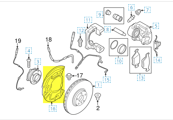 2011 BMW X5 M Brake Caliper Diagram & Design Explained