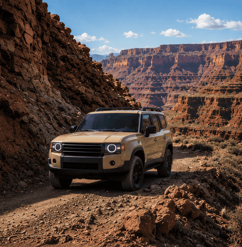 Off-road Toyota SUV adventure in diverse terrains.4