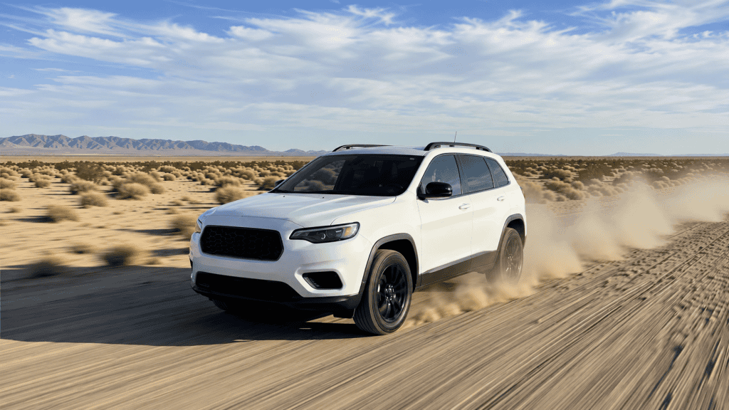 2023 Jeep Cherokee Altitude Speeding through the desert sands