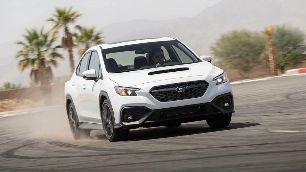 2023 Subaru WRX Sport-Tech AWD driving on road
