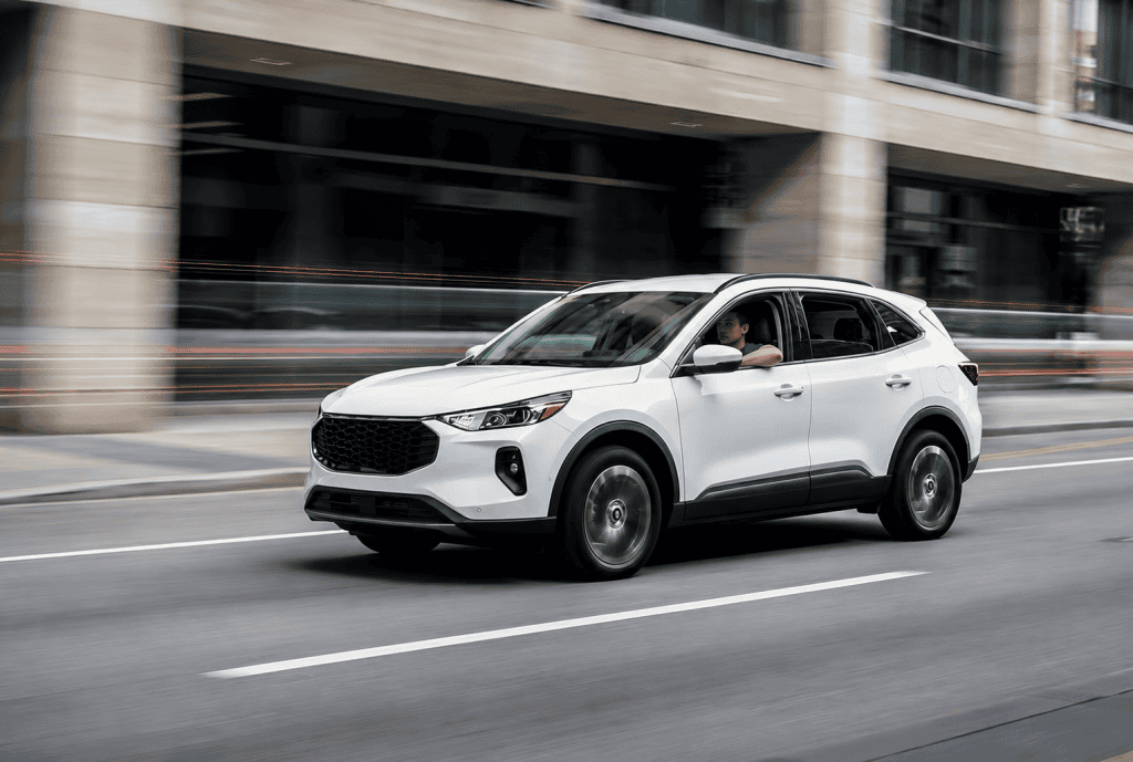 Ford Escape Rushing through the city streets