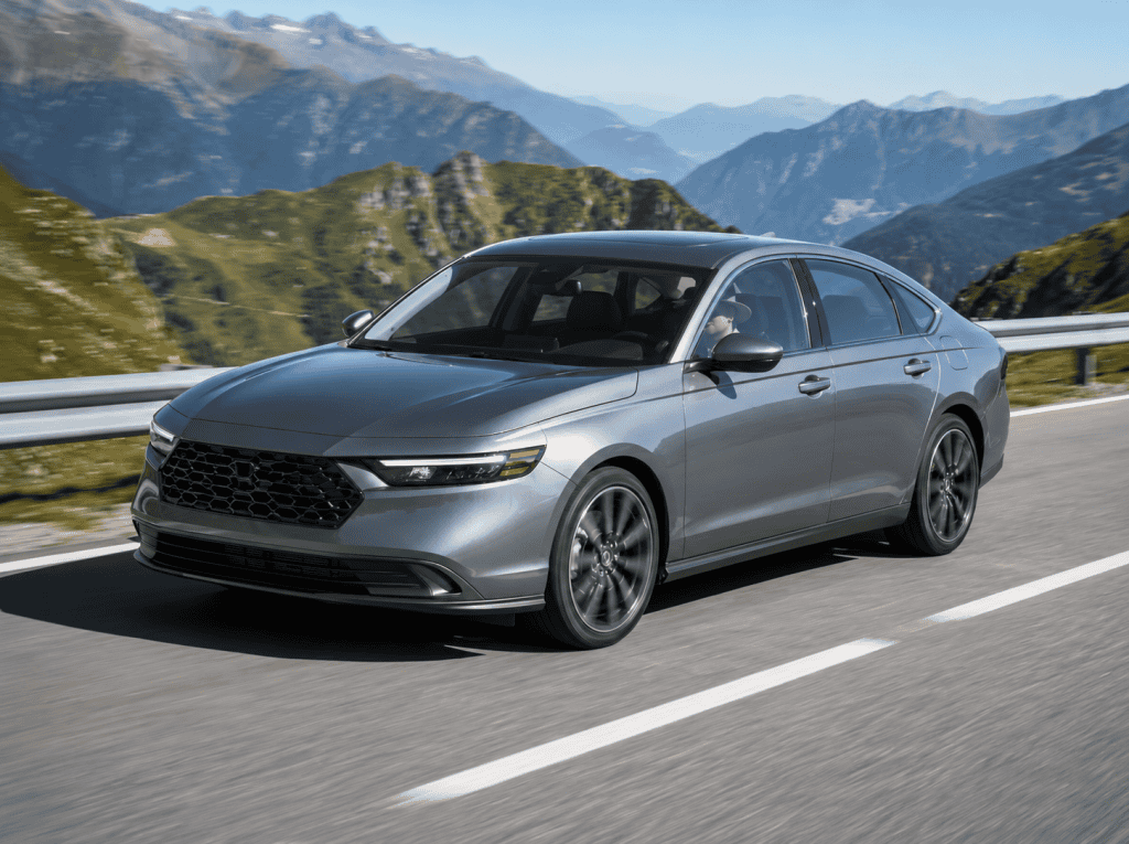 Mountain drive in modern Honda Accord sedan