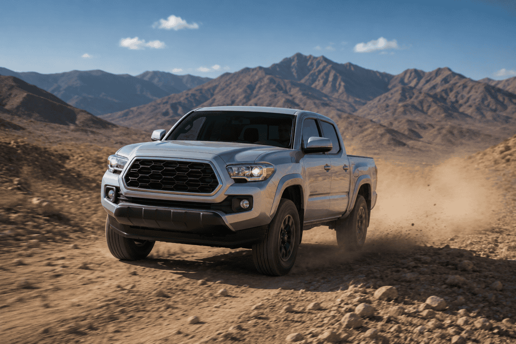 Toyota Tacoma Off-road adventure in rugged terrain