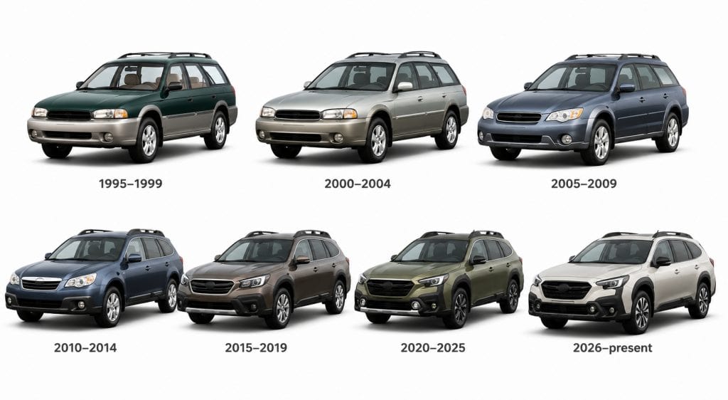 subaru-Outback- Wagon Evolution Timeline