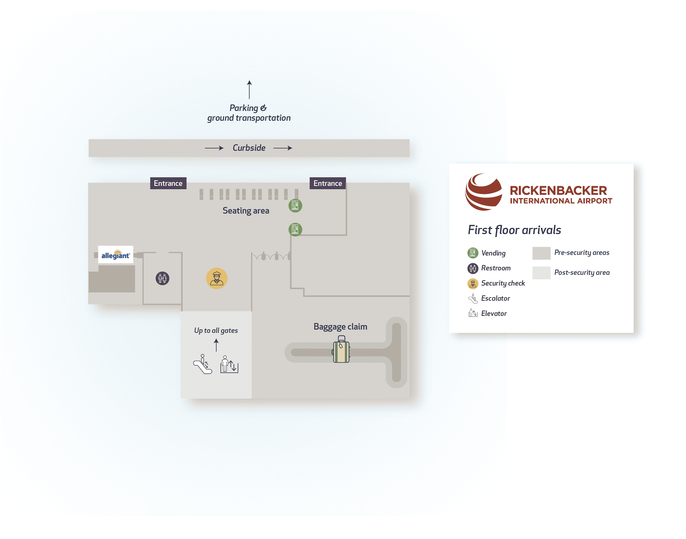 First floor arrivals LCK Terminal Map