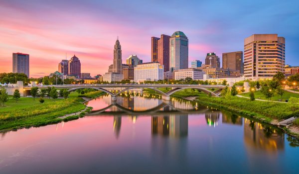 CMH-Columbus Columbus Ohio skyline at Sunset