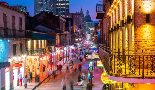 MSY-NEW-ORLEANS New Orleans Bourbon Street at Night