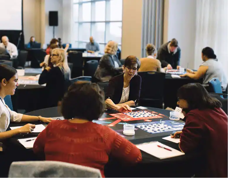 An illustration of an ideal participant for the ER workshop: a manager or team member in a corporate setting.