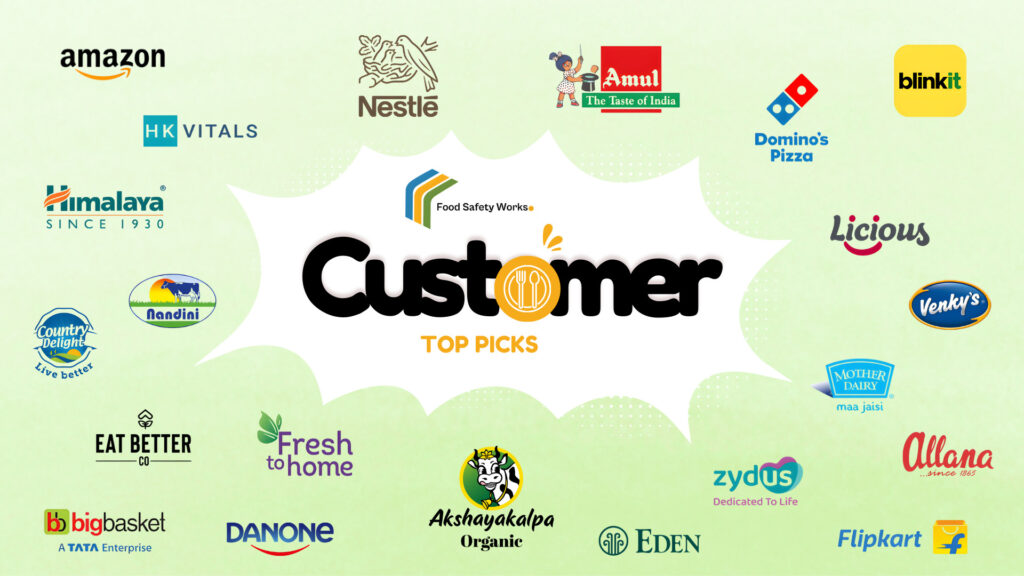 Top Picks of the Food Brands from the recent survey done by Food Safety Works