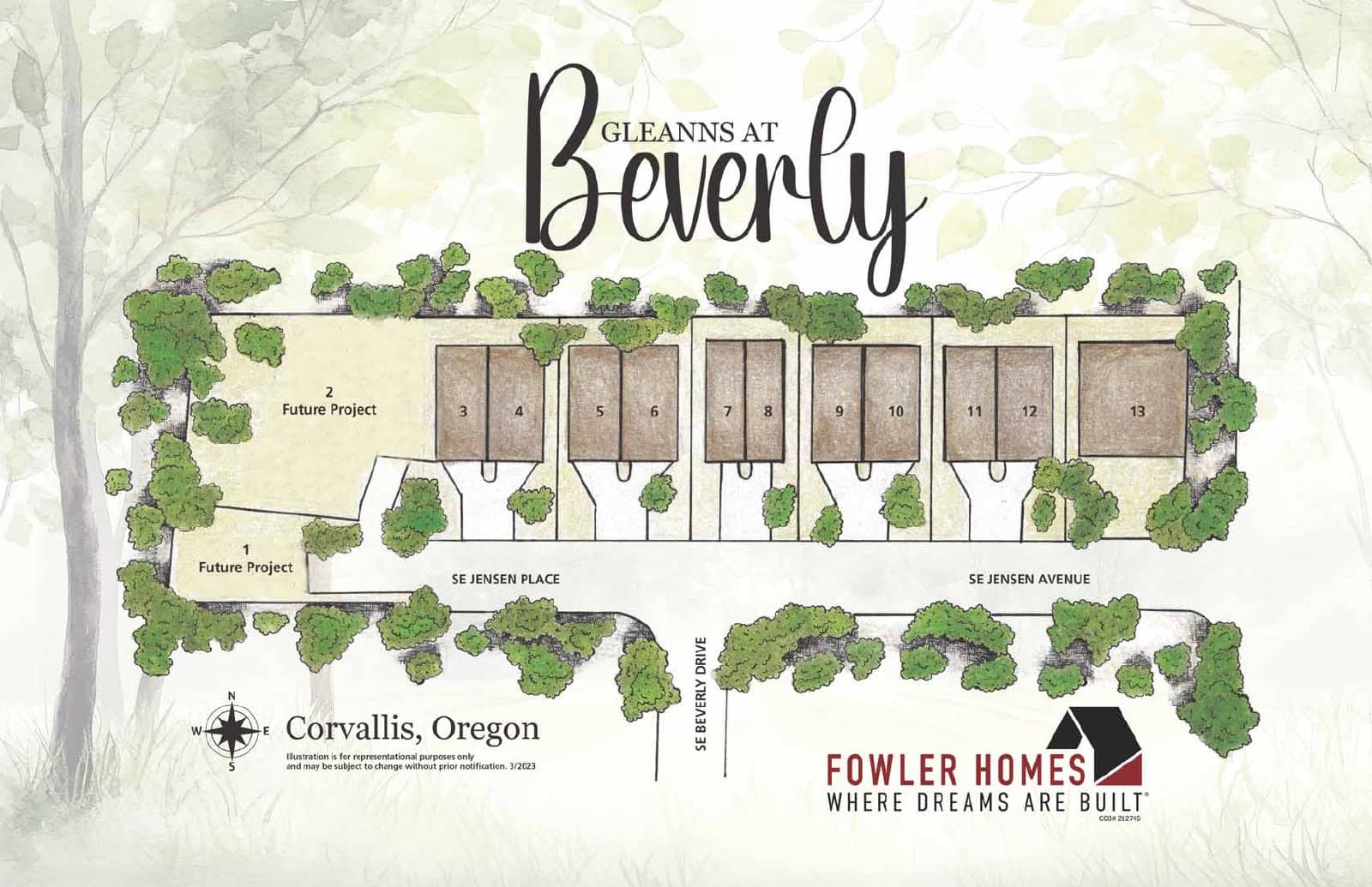 The Gleanns at Beverly Plat Map
