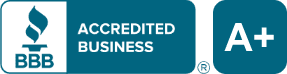 BBB Accredited Business logo with an A+ rating.