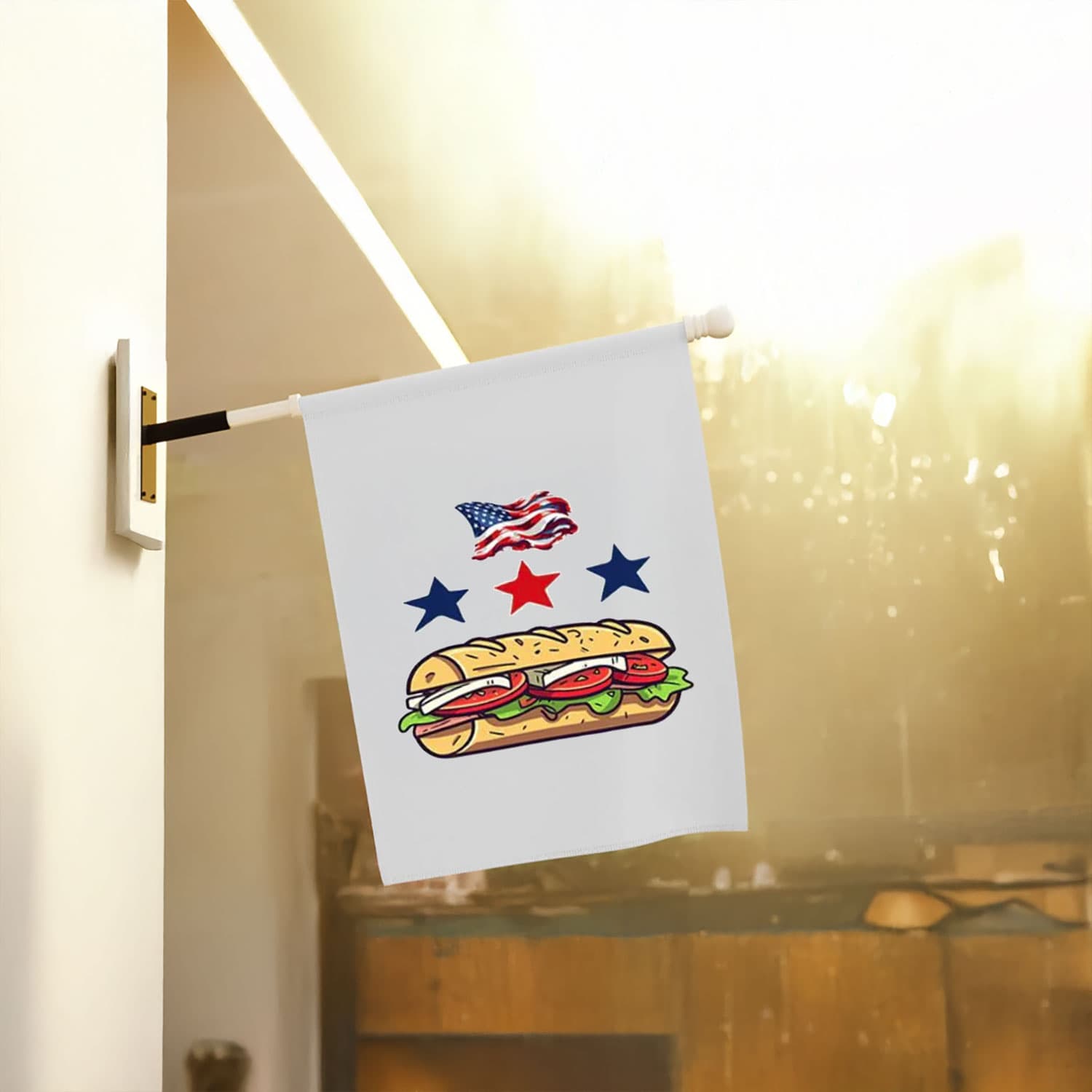 DC Flag Sub Sandwich Flag – Washington DC Statehood Protest Banner