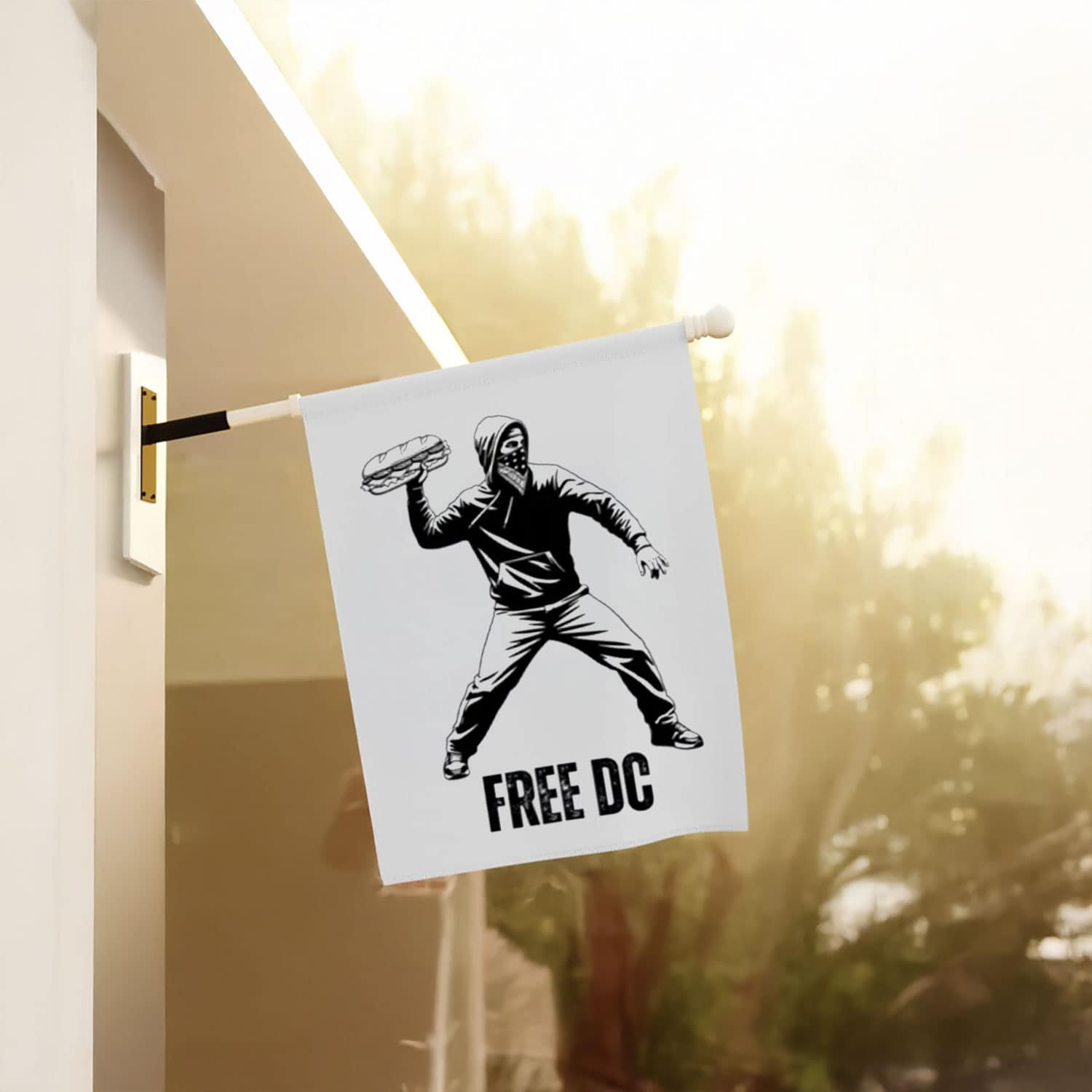 Free DC Banksy Inspired Flag – Statehood Protest Banner