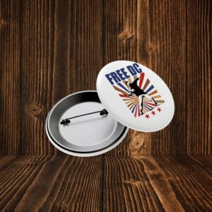 Free DC Button – Activist Protest Pin Badge with Sandwich Thrower Pin