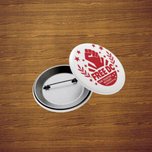 Free DC Button – End Taxation Without Representation Pin Badge