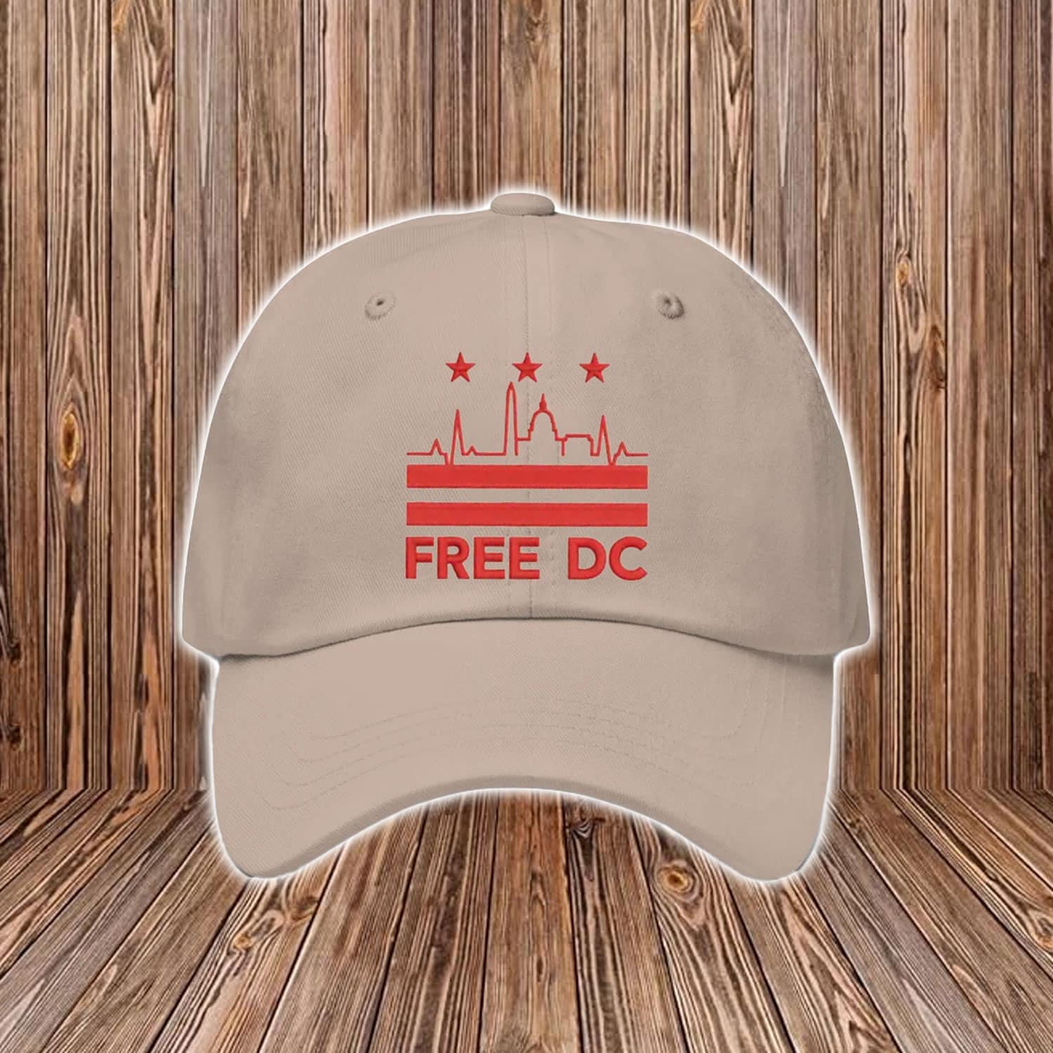 Free DC Cap – Embroidered Capitol Skyline Protest Baseball Hat
