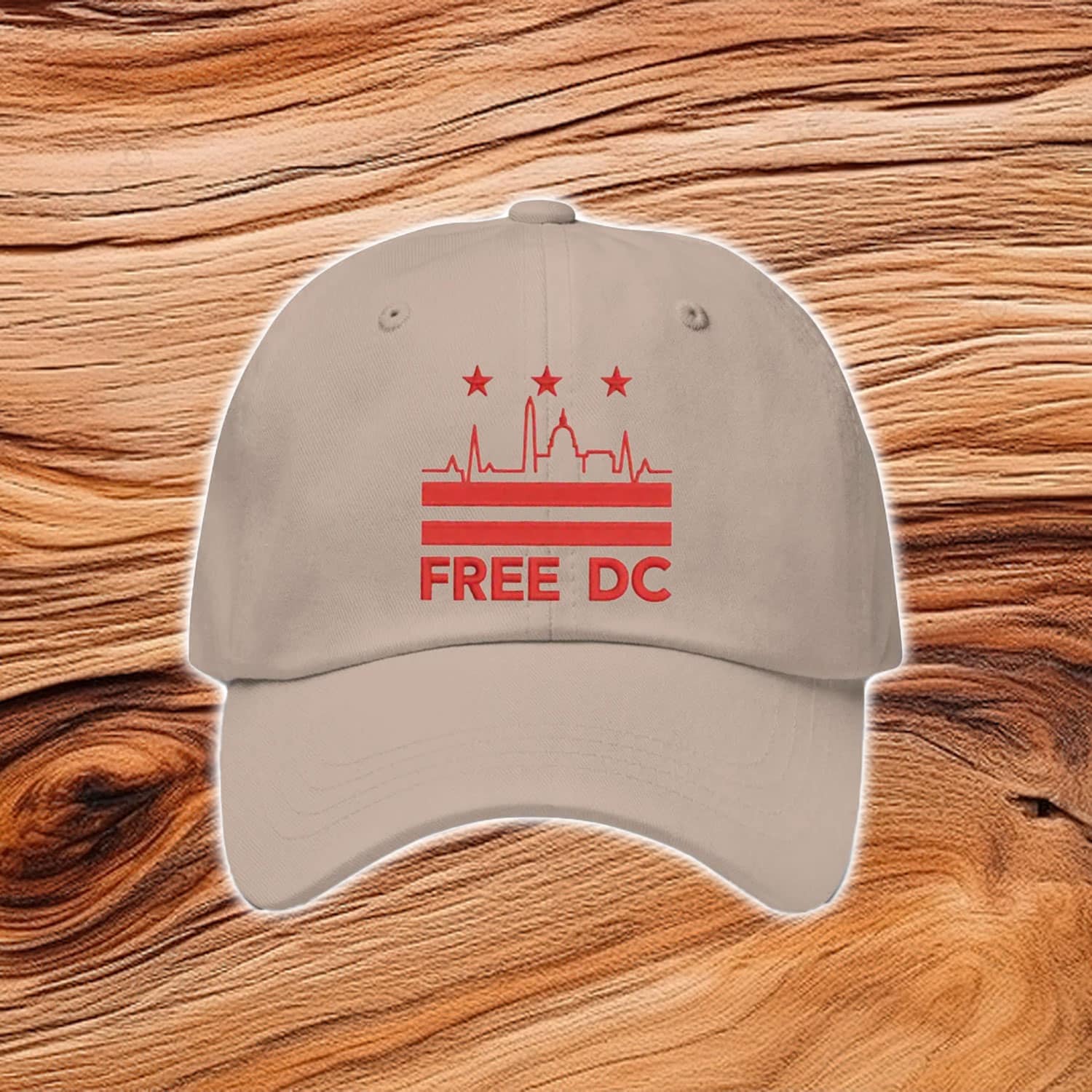 Free DC Cap – Embroidered Capitol Skyline Protest Baseball Hat