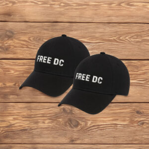 Free DC Hat, Distressed Embroidered Political Protest Cap, DC Statehood Rights Hat