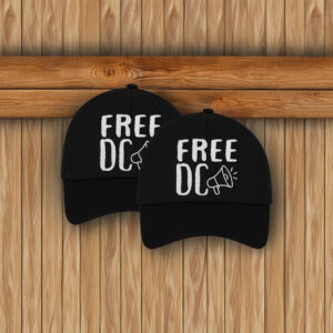 Free DC Hat with Megaphone, Political Protest Cap, DC Statehood Rights Hat